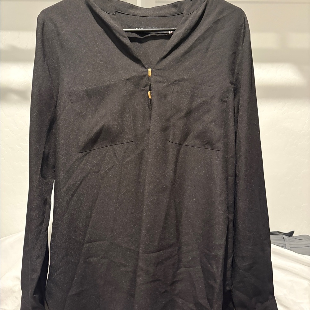 Ivanka Trump Black Long Sleeve Blouse